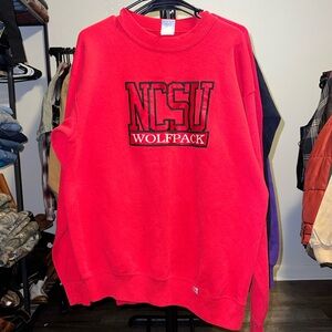 Vintage NCSU Wolfpack Red Sweatshirt Size XL